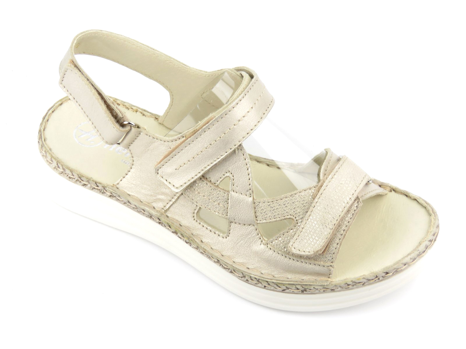 Sandały damskie 239, złoty 2