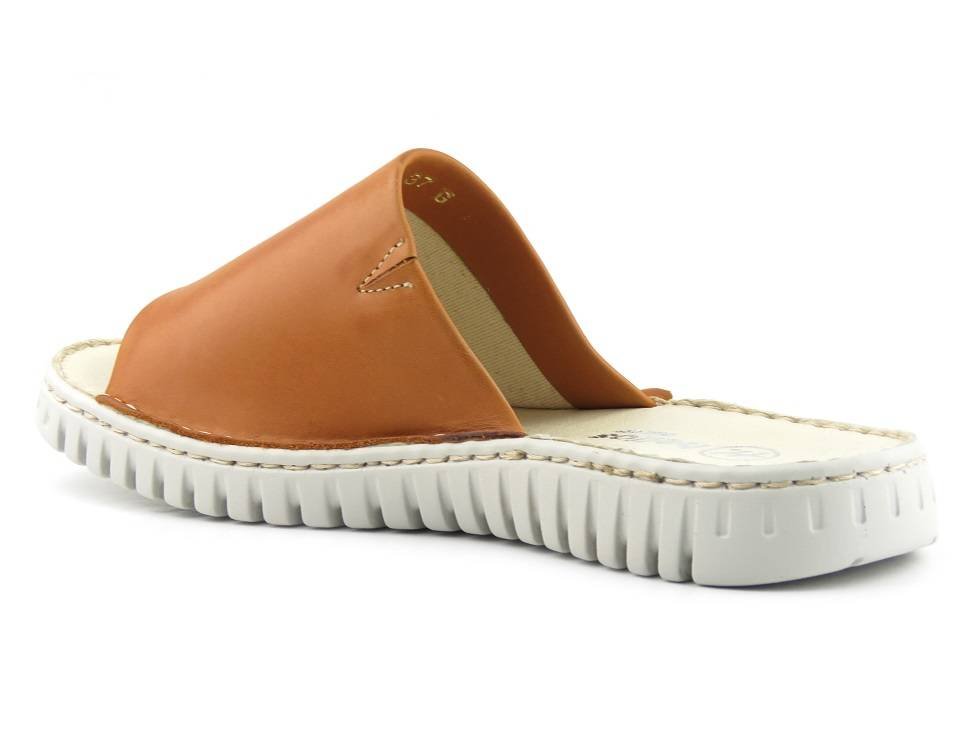 Klapki damskie 255, jasny brąz