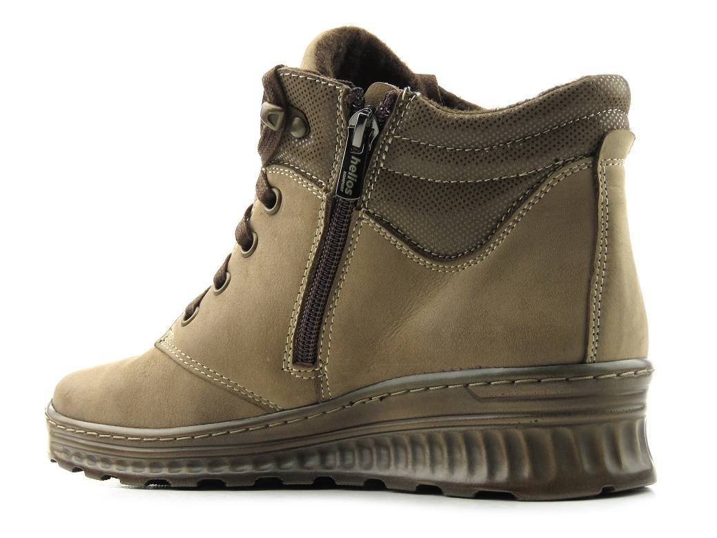 Botki damskie 503, ciemny beż