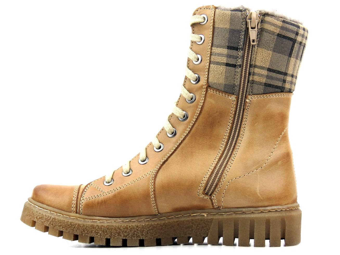 Botki damskie 576, jasny brąz