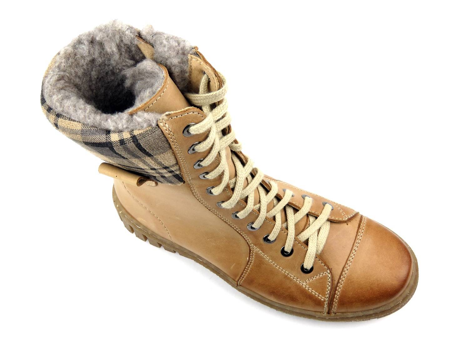 Botki damskie 576, jasny brąz