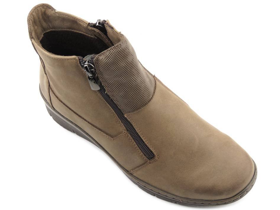 Botki damskie 581, ciemny beż