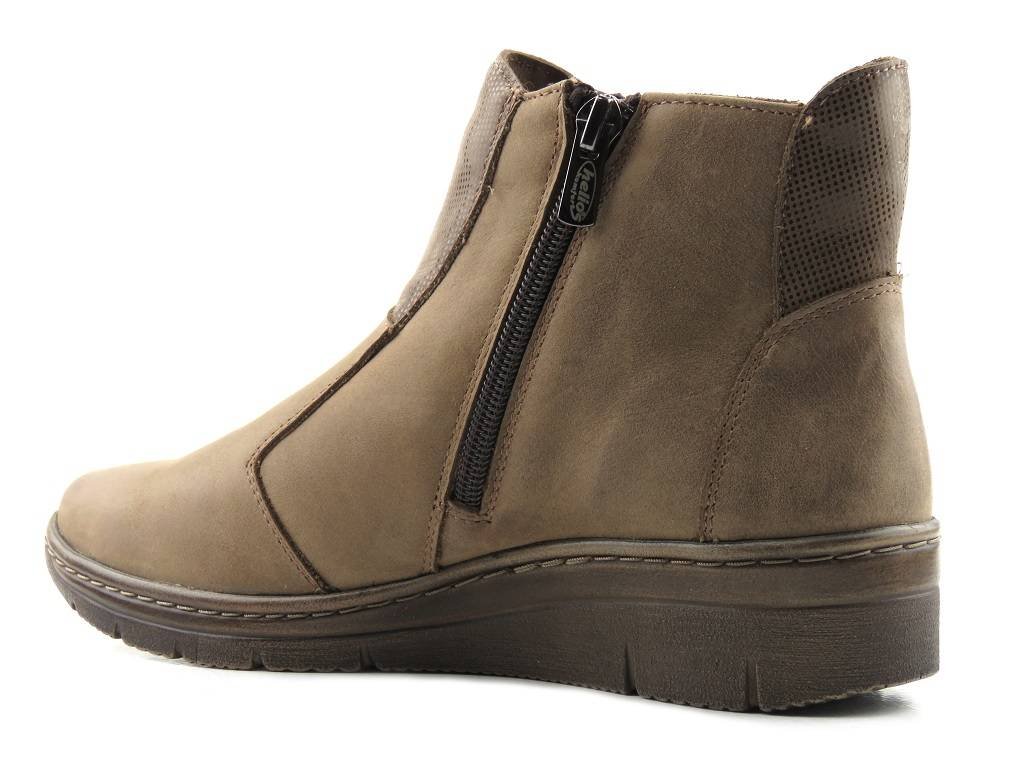 Botki damskie 581, ciemny beż