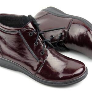 Botki damskie 618-2, ciemna wiśnia