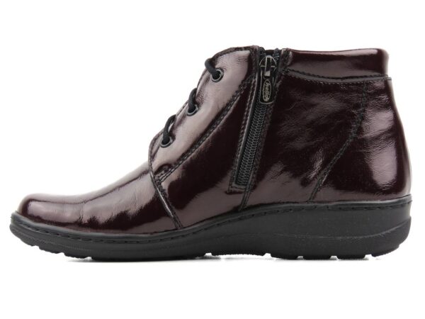 Botki damskie 618-2, ciemna wiśnia