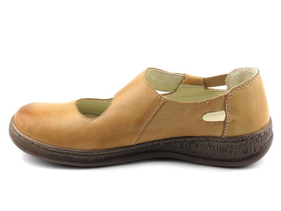 Półbuty wiosenne damskie 655, jasny brąz